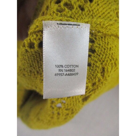 Indigo Thread Co. Olive Green Openwork Cotton Sweater Size - M - Picture 4 of 9